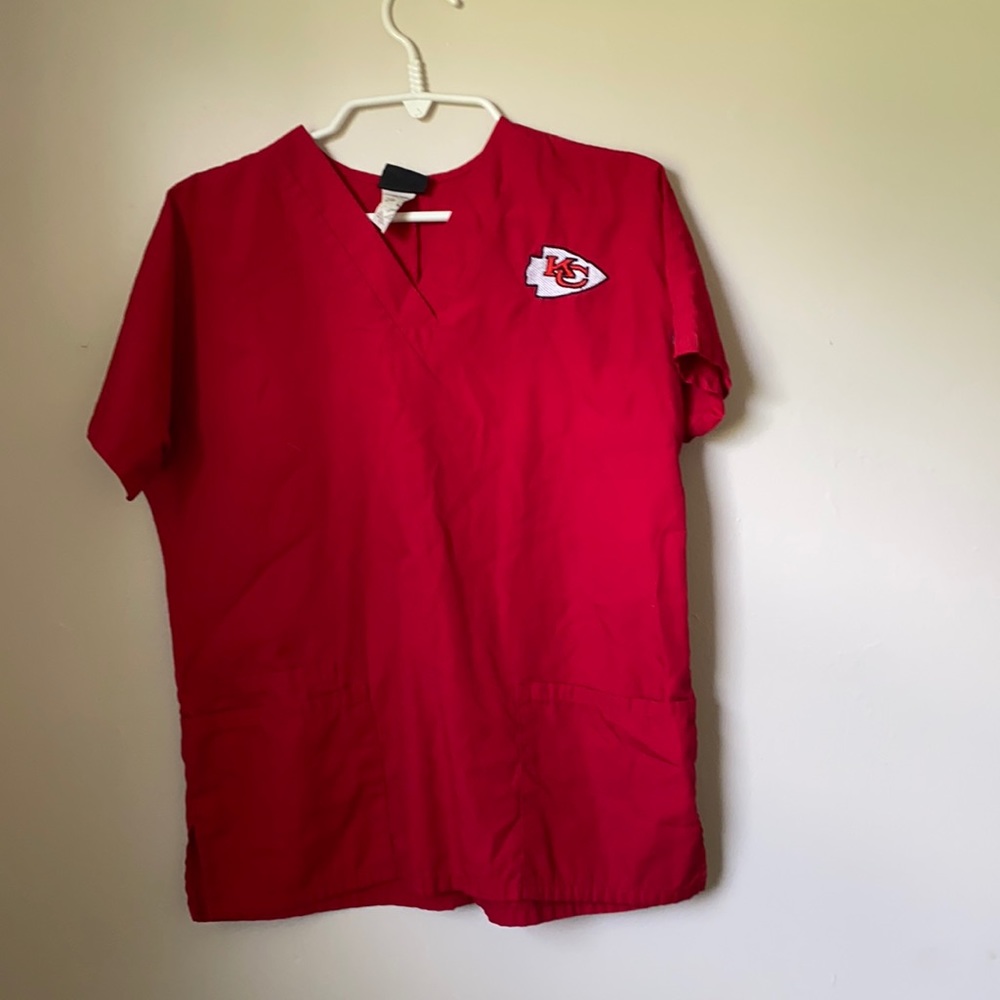 Custom Embroidered Chiefs Scrub top